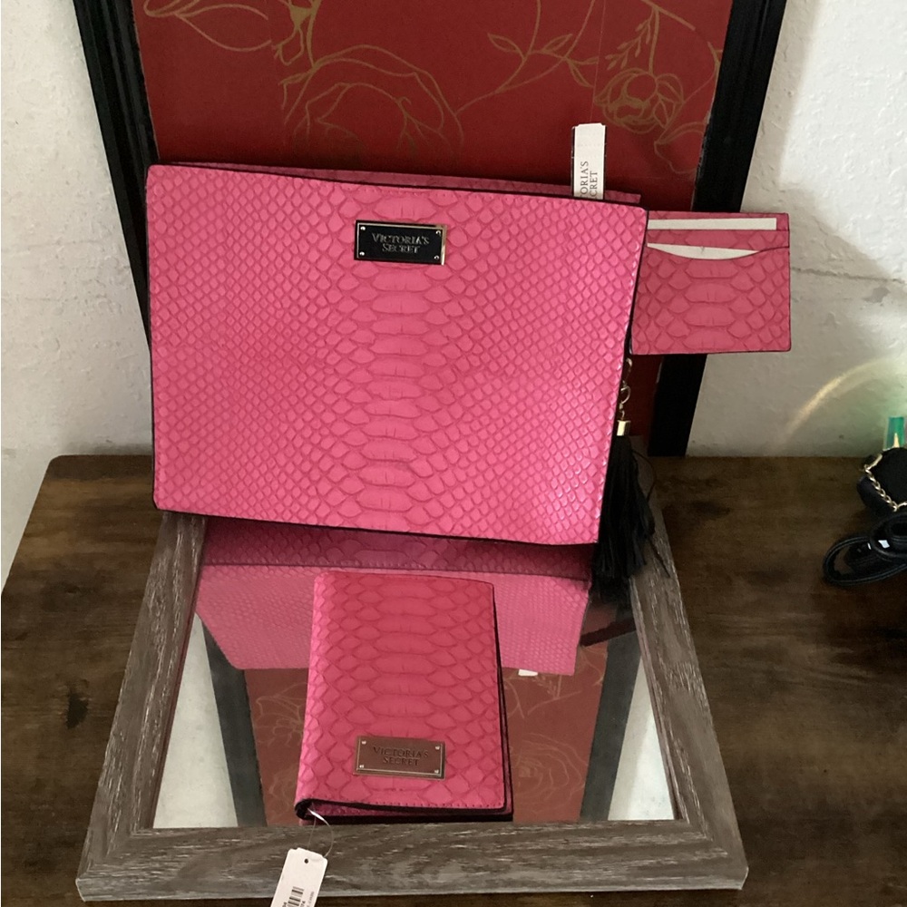 Victoria's Secret oversized python clutch set